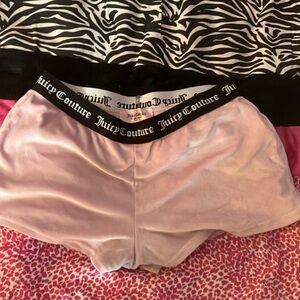 Small juicy couture shorts pink with rhinestones